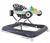 Interaktywny chodzik dla dzieci wyścigówka szałwiowo czarny