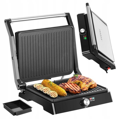 Grill elektryczny opiekacz rozkładany REGULACJA TEMPERATURY DUŻA MOC na Arena.pl