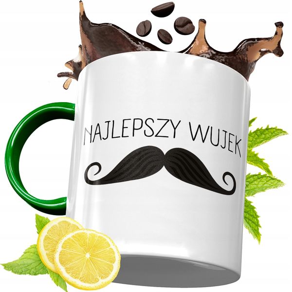 Kubek Zielony Dla Wujka Idealny Prezent Z Nadrukiem Ze Zdjęciem zdjęcie 1