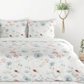 Pościel 160x200 + 70x80 x2 mikrowłókno kwiatowy akcent w sypialni