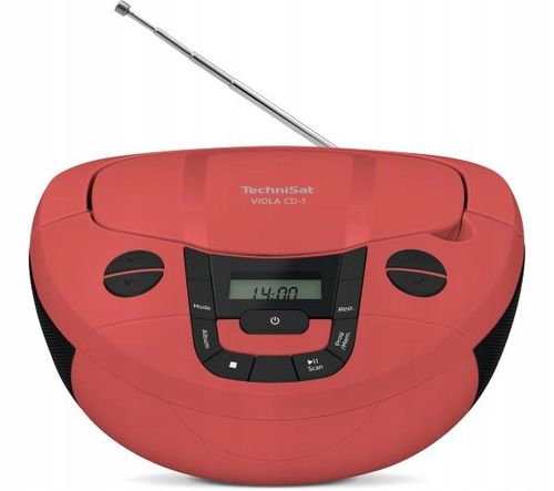 Radioodtwarzacz TechniSat VIOLA CD-1 LCD DAB+ MP3 AUX Bluetooth czerwony na Arena.pl