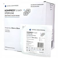 Jałowy kompres z gazy 10x10cm 17N 8W 100szt.