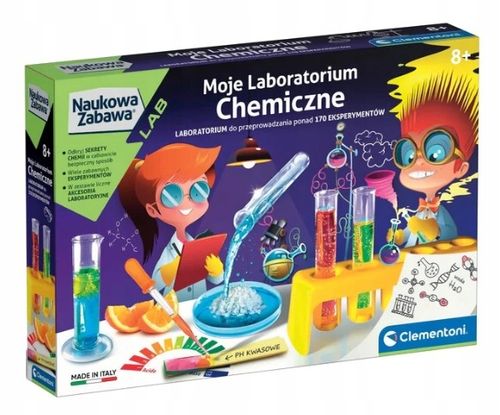 CLEMENTONI LABORATORIUM CHEMICZNE 150 doświadczeń dla dzieci +8 lat na Arena.pl