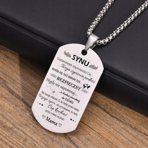 Srebrny naszyjnik NIEŚMIERTELNIK PREZENT dla syna grawer GRATIS na Arena.pl