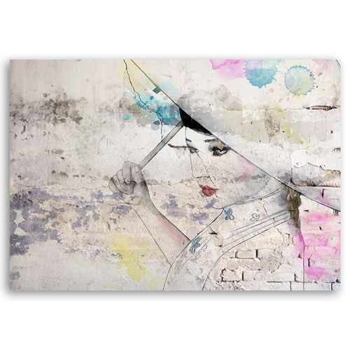 Emaga Obraz na płótnie, Gejsza trzymająca parasol - 60x40 na Arena.pl