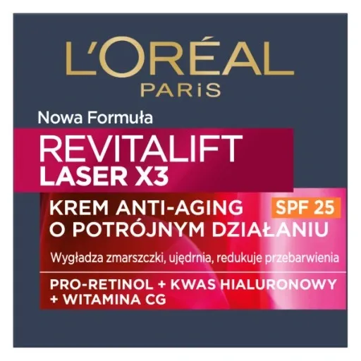 Krem do twarzy SPF LOreal Revitalift Laser X3 zdjęcie 1
