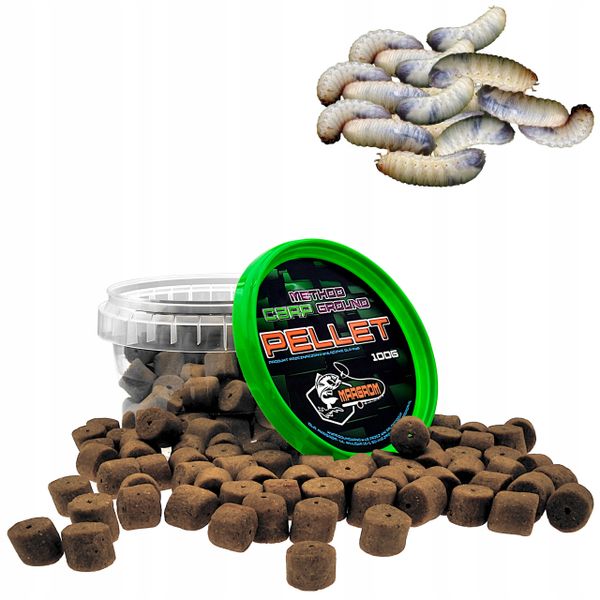 PELLET HACZYKOWY MARGROM 12mm 100g Biały Robak zdjęcie 1
