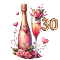 Opłatek na tort Szampan Whisky Drink Postać Kobieta Balony Kwiaty Urodziny