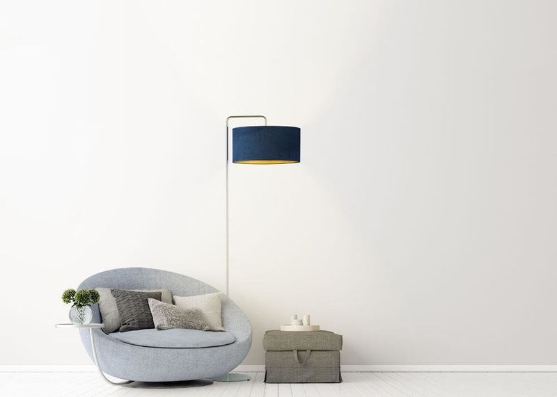 Lampa podłogowa BOLIVIA stal morska zdjęcie 2