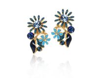 kolczyki delikatne, niebieskie kwiatuszki z kolekcji blossom (p8155au/n)