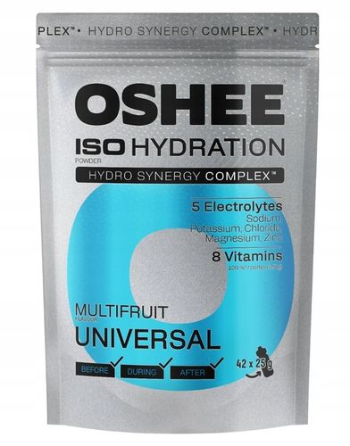 OSHEE ISO Hydration izotonik w proszku Multifruit 1050 g na Arena.pl