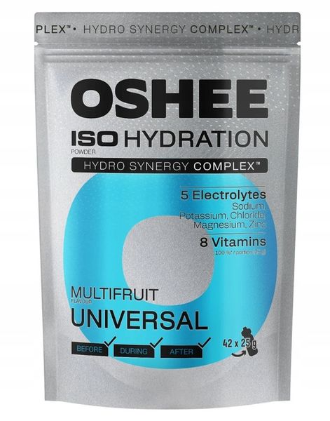 OSHEE ISO Hydration izotonik w proszku Multifruit 1050 g zdjęcie 6