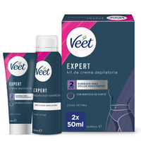 Veet Expert Zestaw Do Depilacji Okolic Intymnych Krem 50ml + Pianka 50ml
