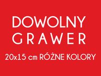 Grawerowana tabliczka Laminat Grawerski 20x15 DOWOLNY GRAWER napis czerwona