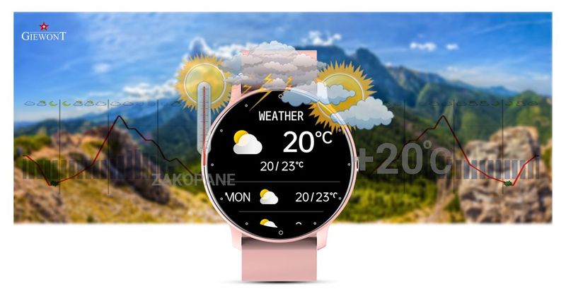 Smartwatch Giewont GW120-1 Różowy zdjęcie 14