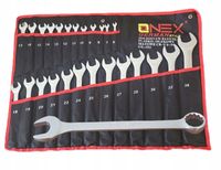 KLUCZE PŁASKO OCZKOWE ZESTAW KLUCZY 6-36MM 25 ELEMENTÓW WYTRZYMAŁE 25EL