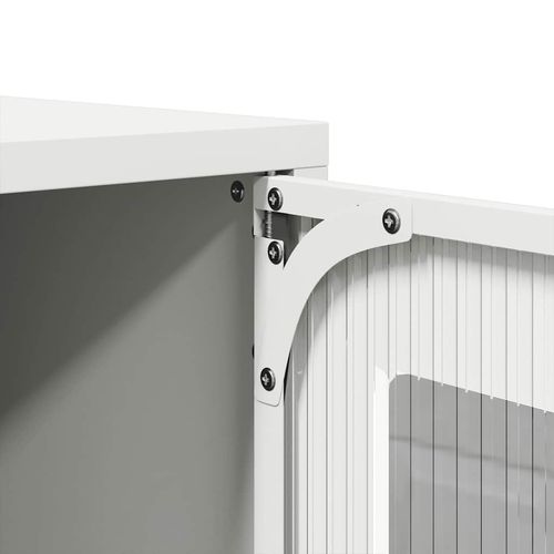 Komoda biała 68x39x107 cm stal na Arena.pl