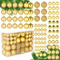 100x BOMBKA BOMBKI NA CHOINKĘ CHOINKOWE DUŻY ZESTAW XXL NA ŚWIĘTA 100SZT