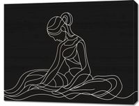 Obraz 90x70cm Pozycja Siedząca