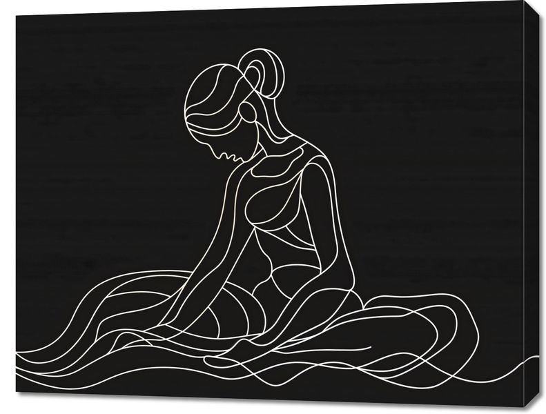 Obraz 90x70cm Pozycja Siedząca zdjęcie 1