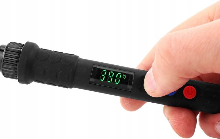 LUTOWNICA PRECYZYJNA KOLBOWA S801B 80W Z REGULACJĄ TEMPERATURY + AKCESORIA zdjęcie 10