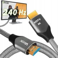 KABEL HDMI 2.1 8K PRZEWÓD ULTRA HIGH SPEED 48Gbps eARC FHD 240Hz VAYOX