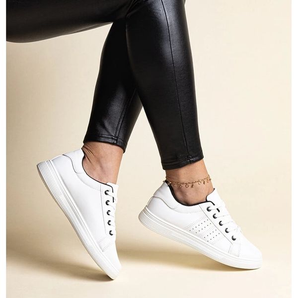 Białe sneakersy eko skóra r.37 zdjęcie 2