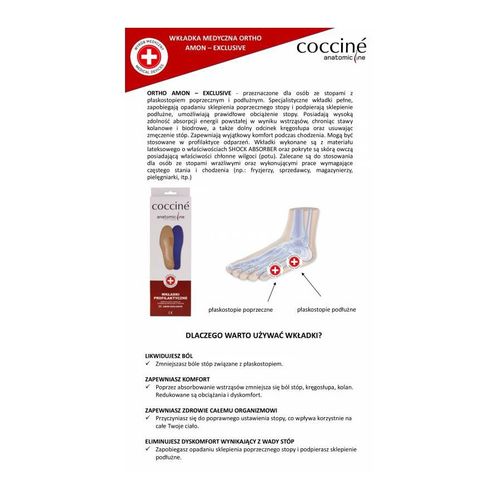 r. 39-40 - wkładki do butów medyczne coccine ortho amon na Arena.pl