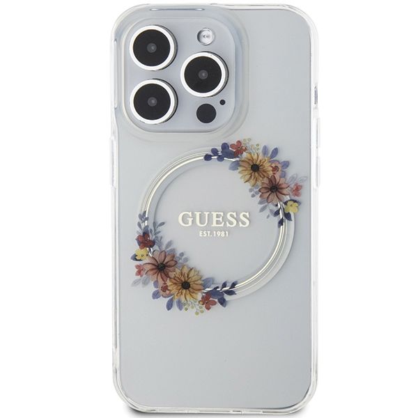Etui Guess do iPhone 15 Pro, Przezroczysty, MagSafe zdjęcie 3