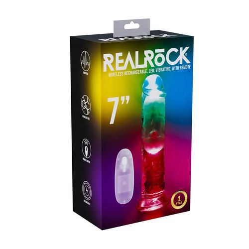 Led Vibrating Straight Cock - 18 Cm - Transparent na Arena.pl