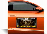 Magnes na samochód reklama magnetyczna 60x30 DREWNO OPAŁOWE różne wzory