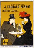 Plakat 50x70cm Man and Woman at a Cafe, Cappiello Vintage Salon