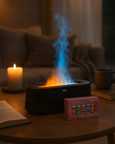 Dyfuzor Zapachowy LED Kominek 250ml + 12 Olejków | Nawilżacz Powietrza na Arena.pl