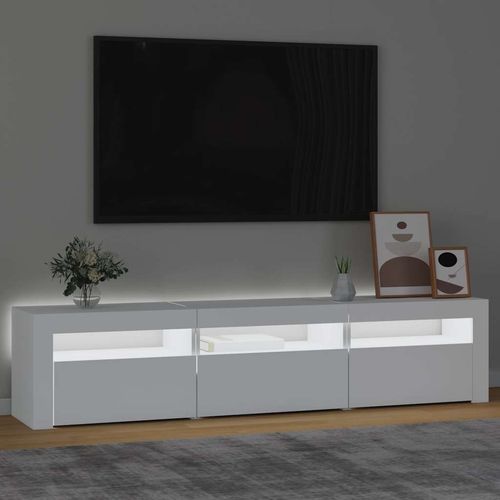 Szafka pod TV z oświetleniem LED, biała, 180x35x40 cm na Arena.pl