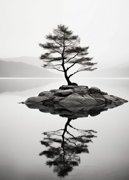 Plakat 25x35cm Samotne Drzewo zdjęcie 1