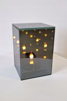 Lampion Znicz Lustrzany Efektowny 3D LED sześcian