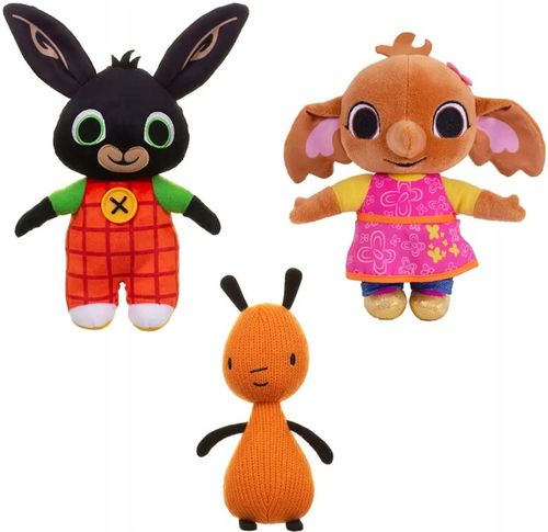 ZESTAW PLUSZAKÓW MASKOTKA KRÓLIK BING SŁONICA SULA I FLOP PLUSZAKI 22 CM 0+ na Arena.pl