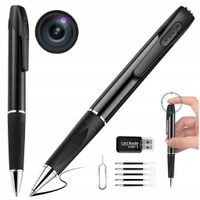 UKRYTA MINI KAMERA SZPIEGOWSKA DŁUGOPIS PODSŁUCH ZAPIS NA KARTĘ SD FULL HD