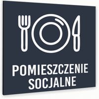Tabliczka ALUMINIOWA POMIESZCZENIE SOCJALNE Tablica ATRACYTOWA nierdzewna
