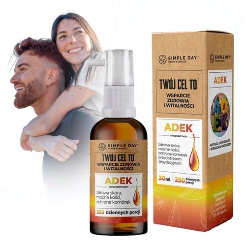 ADEK WITAMINA KROPLE A + D3 + E + K2 MK-7 | 250 PORCJI DZIENNYCH na Arena.pl