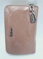 Eslee - elegancki portfel damski skóra ekologiczna pudrowy róż lakier F6987