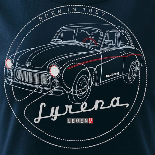 Koszulka z samochodem Syrena syrenka męska granatowa REGULAR L na Arena.pl
