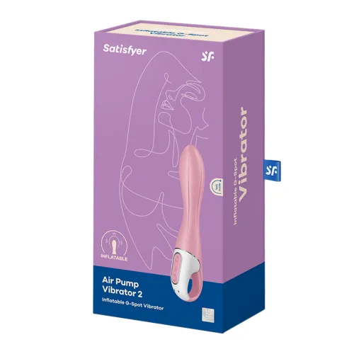 satisfyer air pump g - wibrator z funkcją dmuchania, silikon, rożowy na Arena.pl