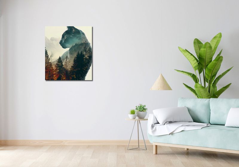 Obraz 60x70cm Koci Duch Lasu zdjęcie 2