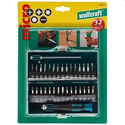 WOLFCRAFT ZESTAW BITÓW MICRO DO MAŁYCH ŚRUB, 32 CZ na Arena.pl