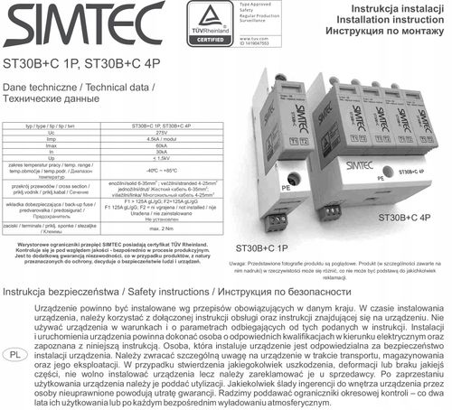 SIMET OGRANICZNIK PRZEPIĘĆ 4P TYP 1+2 30kA SIMTEC na Arena.pl