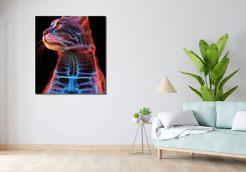Obraz 90x100cm Anatomia Kota zdjęcie 2