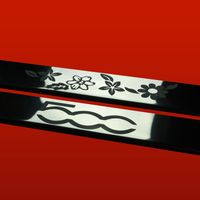 Listwa progowa FIAT 500  500 FLOWERS Stal nierdzewna 304 połysk 2szt