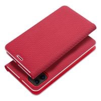 Kabura LUNA Book Carbon do IPHONE 16 czerwony