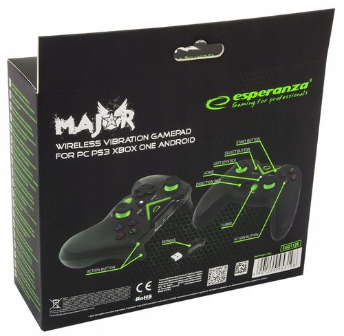 Gamepad PS3/PC/XBOX ONE/ANDROID USB Esperanza "Major" czarny na Arena.pl